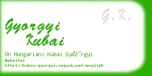 gyorgyi kubai business card